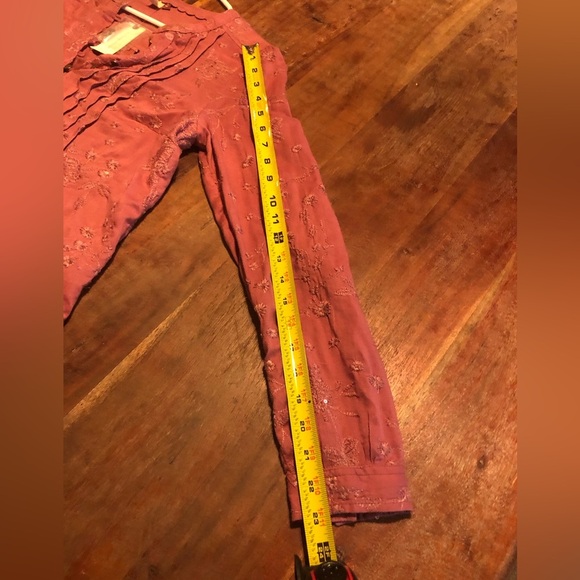 NWT Anthropologie Blouse Jolie Pintucked Blouse Pink/Rose - Picture 11 of 11